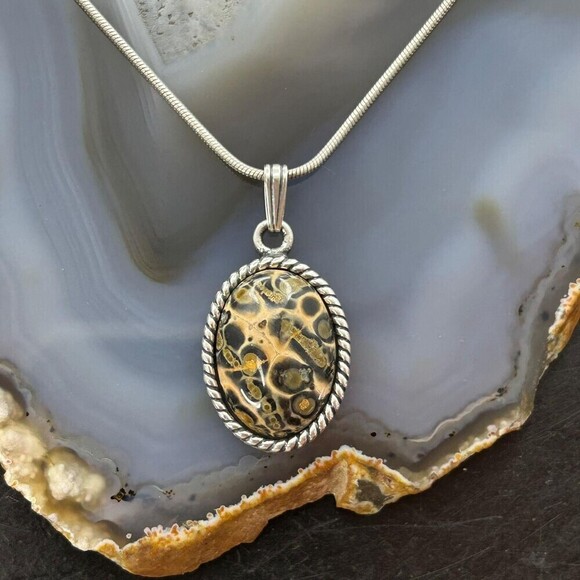 Carolyn Pollack Sterling Picture Jasper Pendant with 16" Necklace For Women - Picture 4 of 10